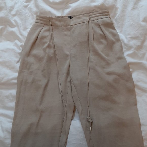 Zara Beige drawstring joggers - Picture 5 of 5